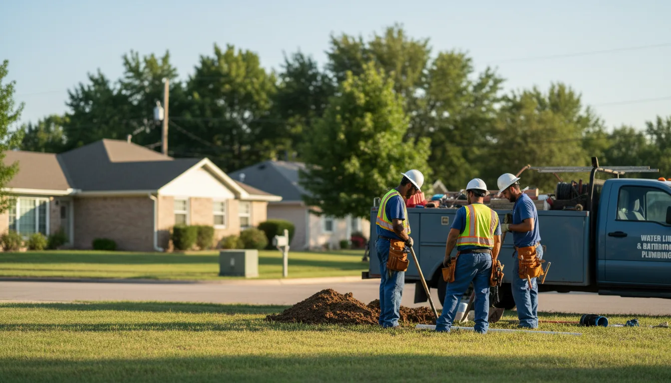 Residential water line and bathroom plumbing service in Bee, NE